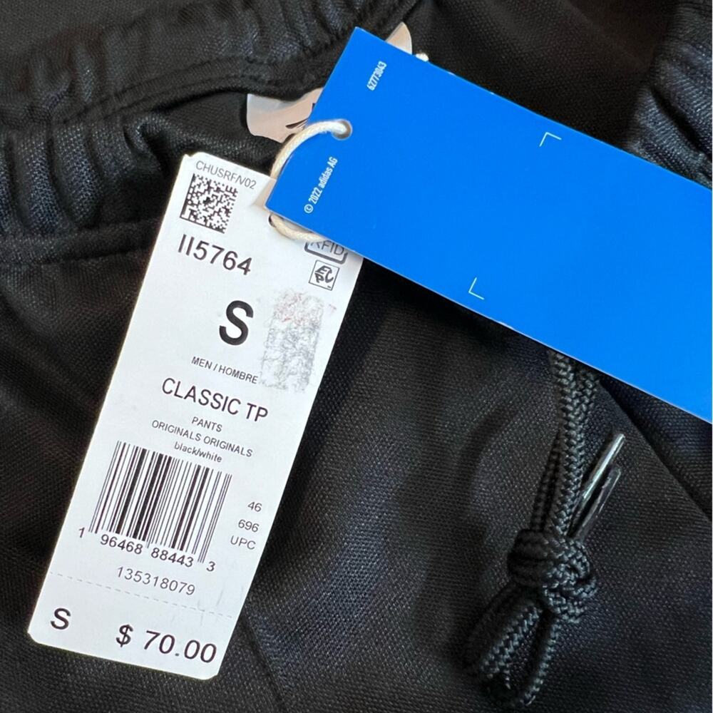 Adidas Originals 3 Stripe Track Pants Trefoil Zip Pocket Joggers NWT Men's S - Picture 8 of 12